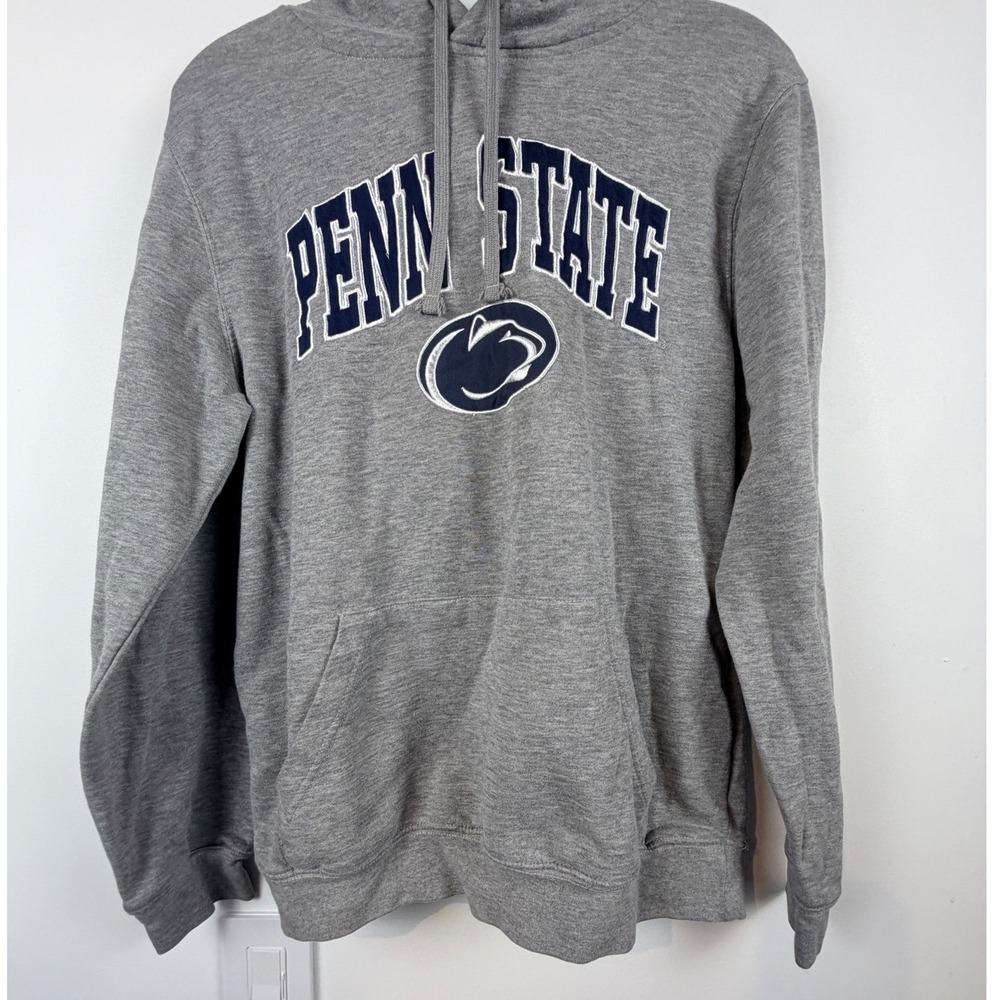 Colosseum Penn State Nittany Lions Hoodie Mens Medium Gray Navy Blue Pullover